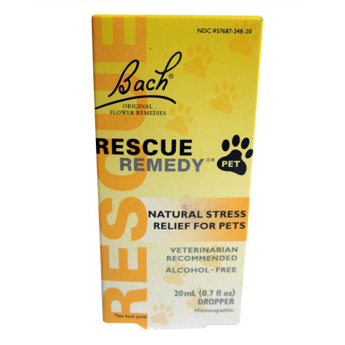 Bach Rescue Remedy For Pet Natural Stress Relief, Original Flower Remedies - 20 Ml